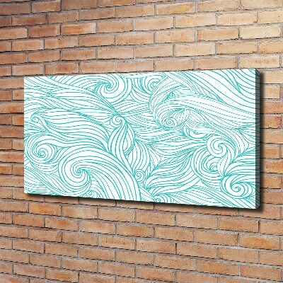 Tableau imprimé sur toile Vagues bleues