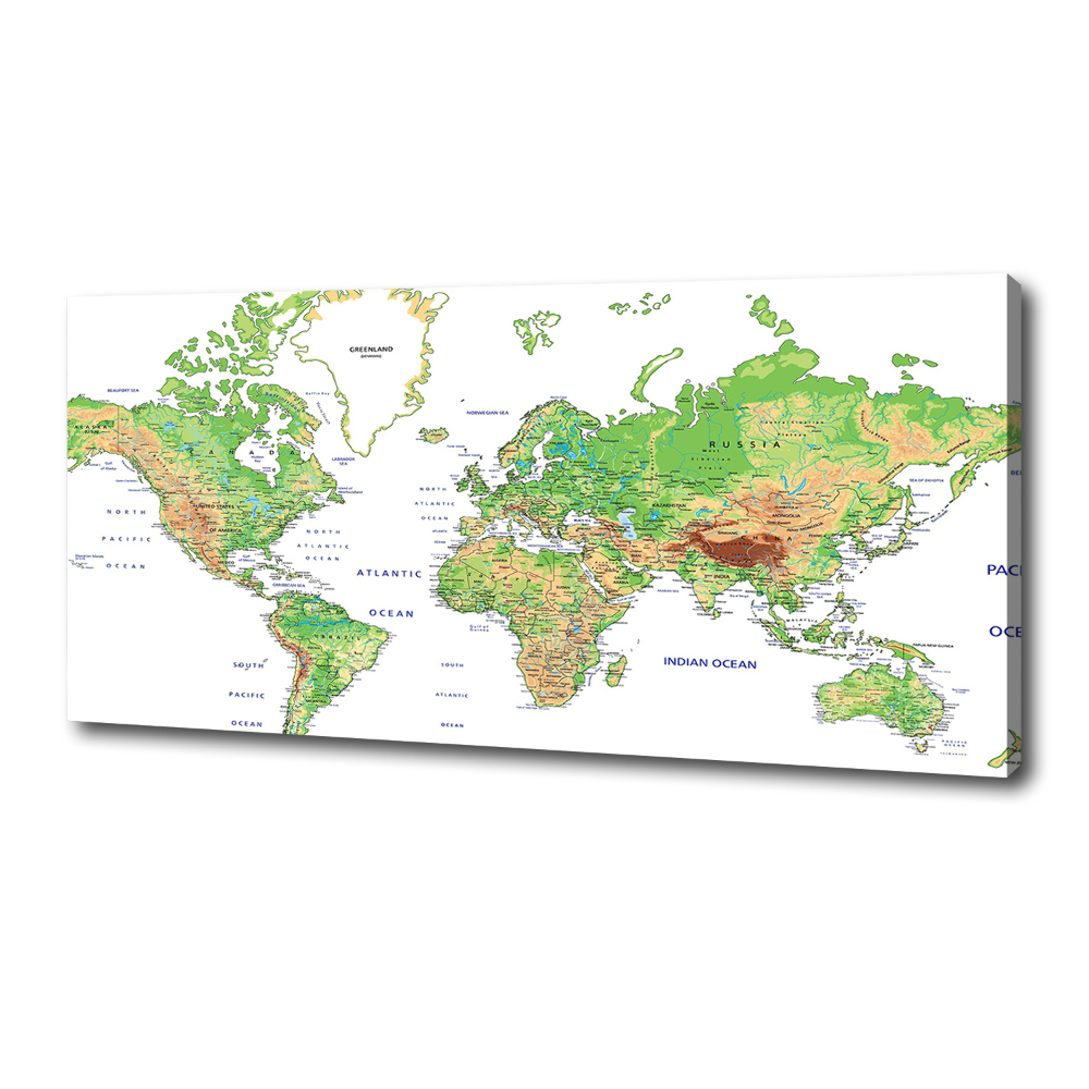 Tableau sur toile Carte du monde