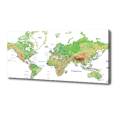 Tableau sur toile Carte du monde