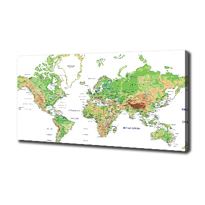 Tableau sur toile Carte du monde