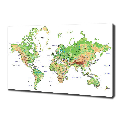 Tableau sur toile Carte du monde