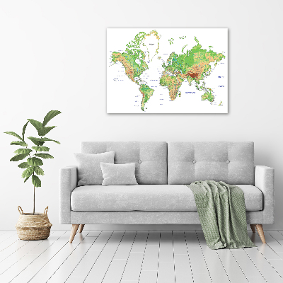 Tableau sur toile Carte du monde