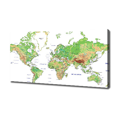 Tableau sur toile Carte du monde