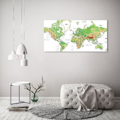 Tableau sur toile Carte du monde