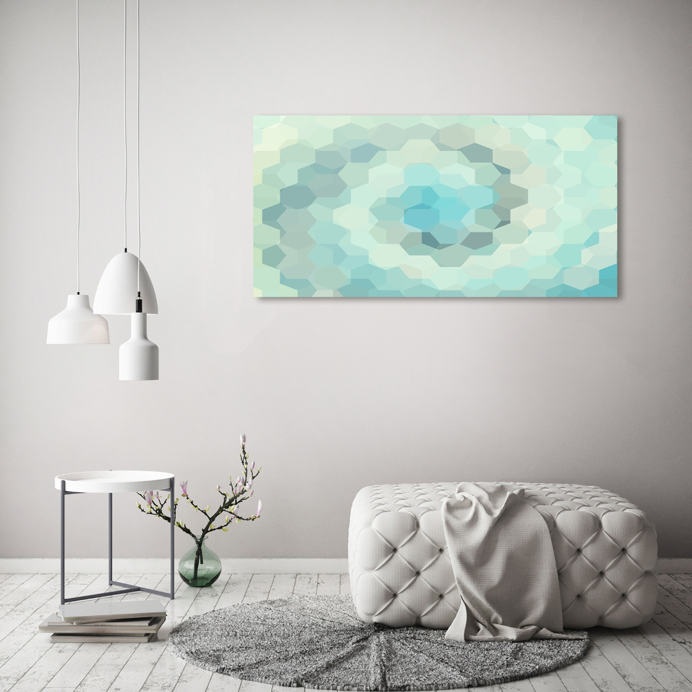 Tableau photo sur toile Abstrait hexagones bleus