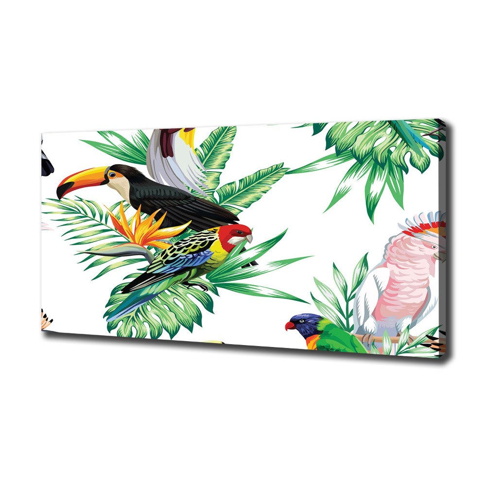 Tableau toile imprimée Oiseaux tropicaux