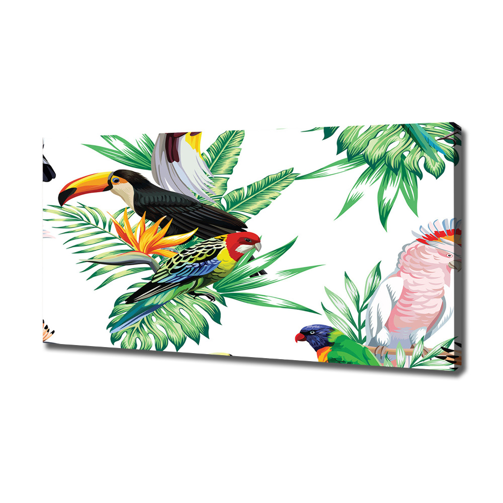 Tableau toile imprimée Oiseaux tropicaux