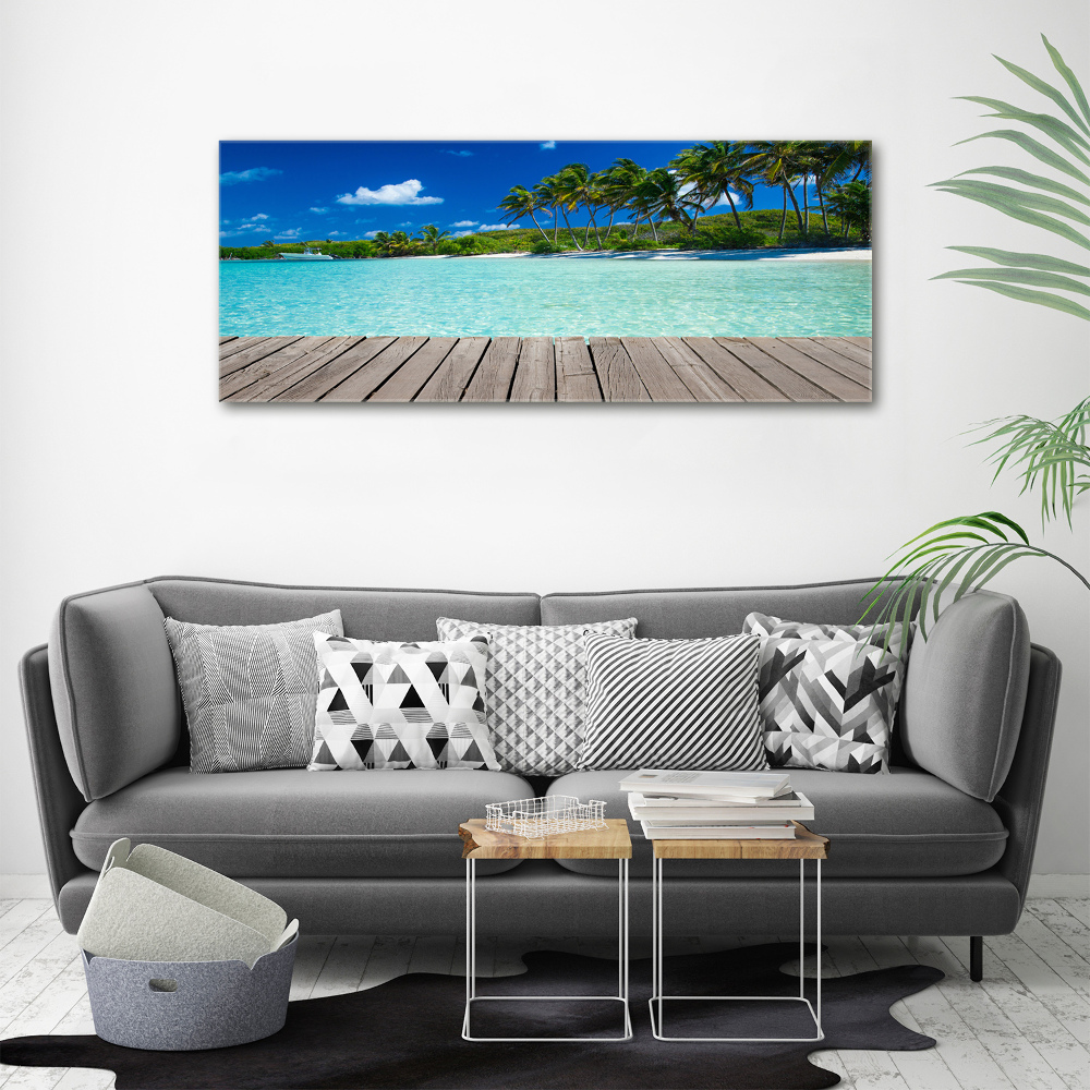 Tableau imprimé sur toile Plage exotique