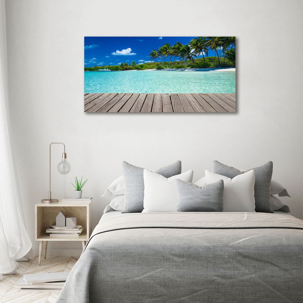 Tableau imprimé sur toile Plage exotique