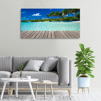 Tableau imprimé sur toile Plage exotique