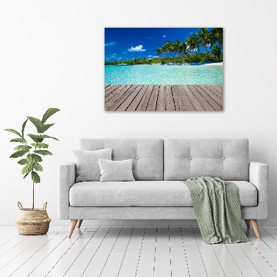 Tableau imprimé sur toile Plage exotique