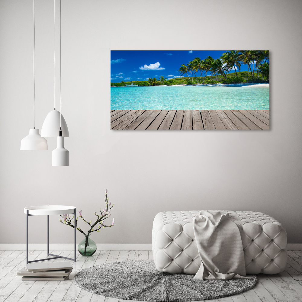 Tableau imprimé sur toile Plage exotique