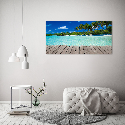 Tableau imprimé sur toile Plage exotique