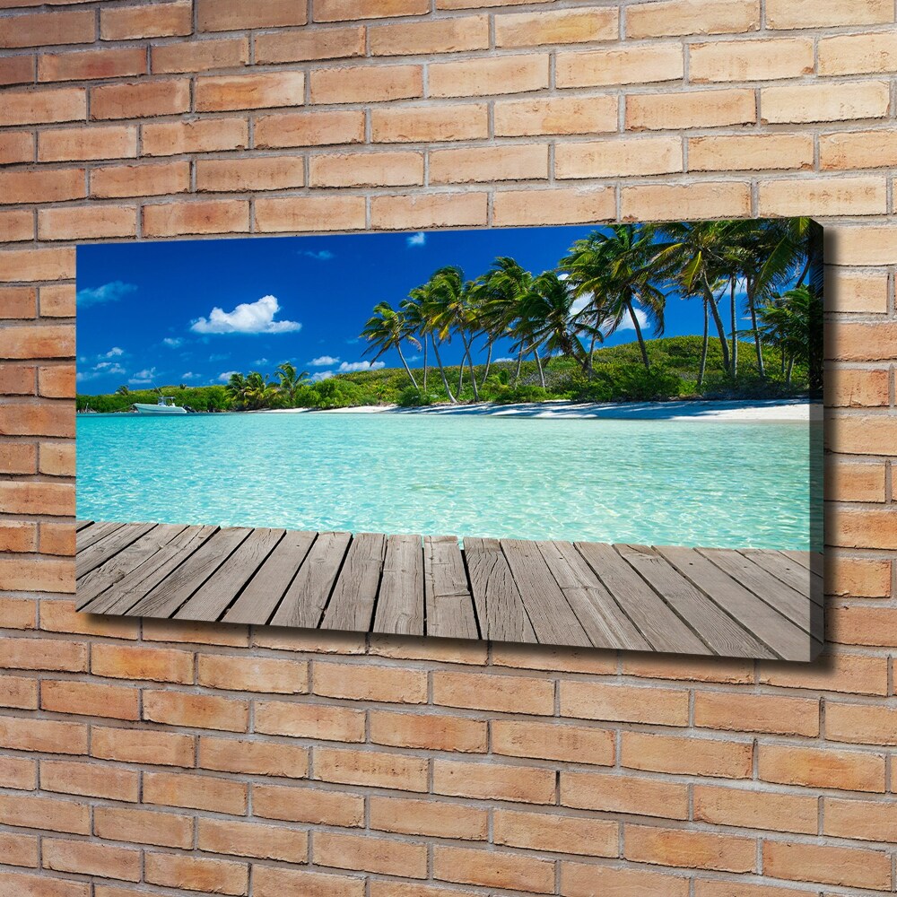 Tableau imprimé sur toile Plage exotique