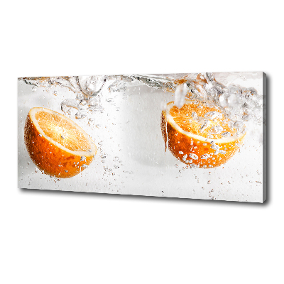 Tableau toile imprimée Oranges et eau