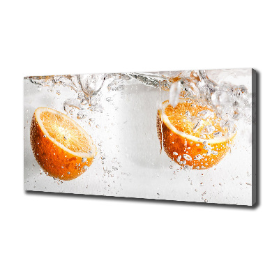 Tableau toile imprimée Oranges et eau