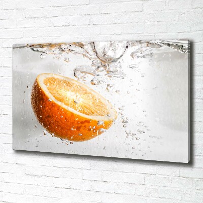 Tableau toile imprimée Oranges et eau