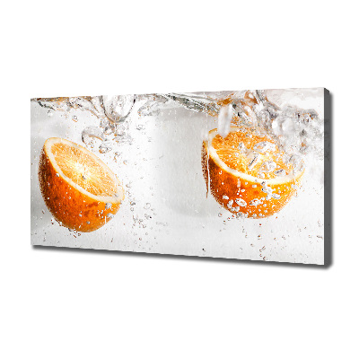 Tableau toile imprimée Oranges et eau