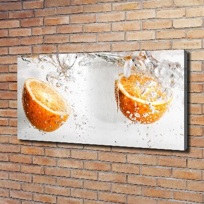 Tableau toile imprimée Oranges et eau