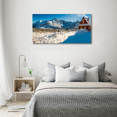 Tableau imprimé sur toile Chalet dans les montagnes