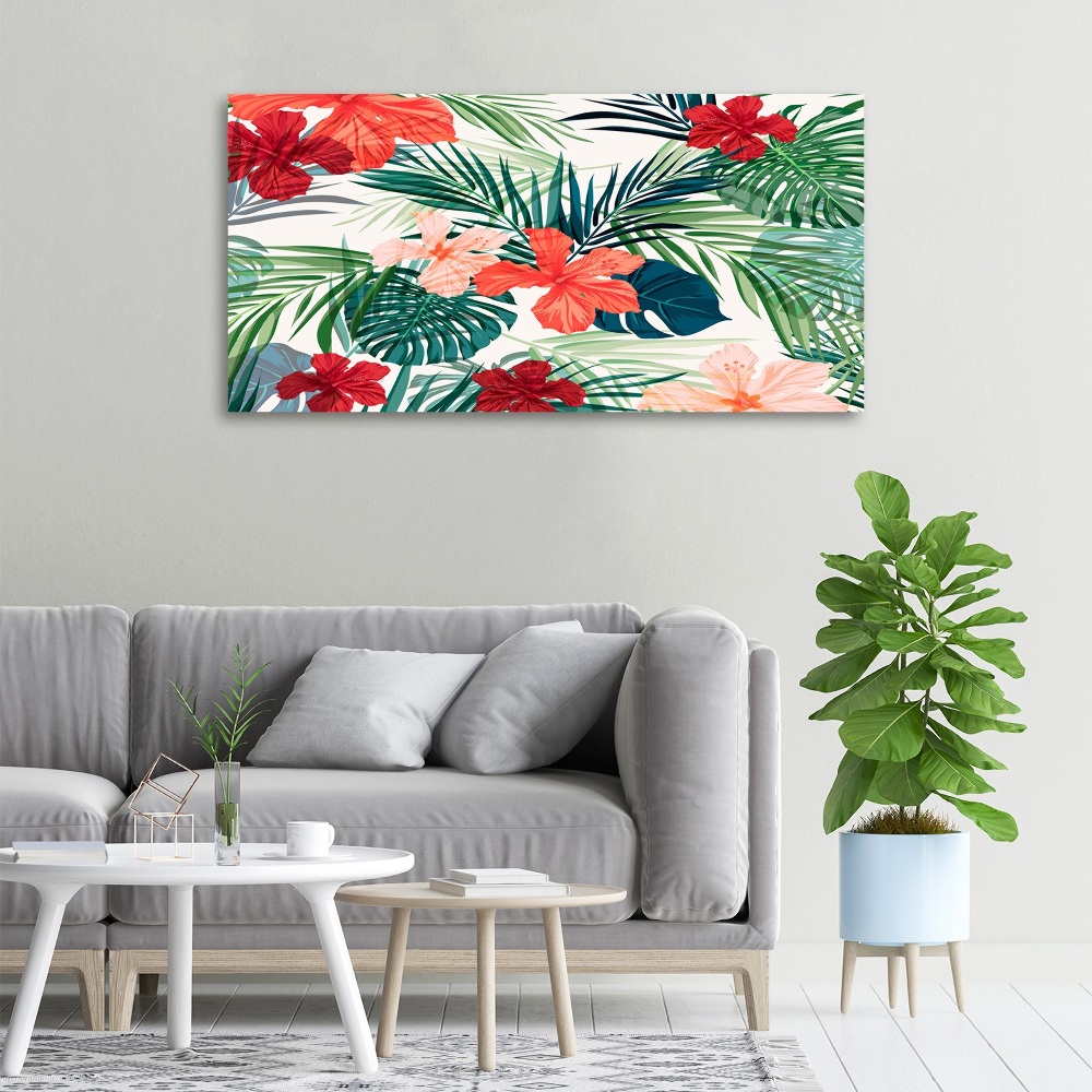 Tableau toile imprimée Fleurs exotiques