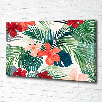 Tableau toile imprimée Fleurs exotiques