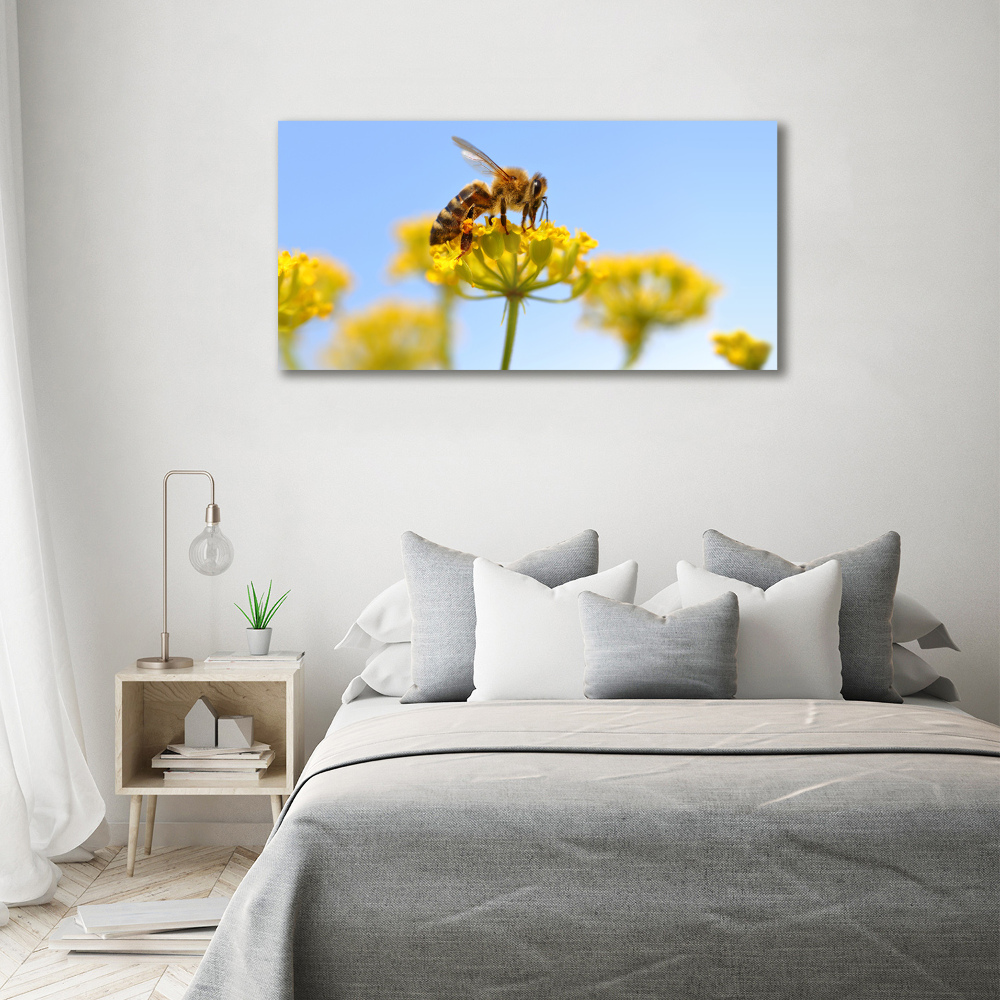 Tableau imprimé sur toile Une abeille sur une fleur