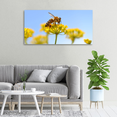 Tableau imprimé sur toile Une abeille sur une fleur