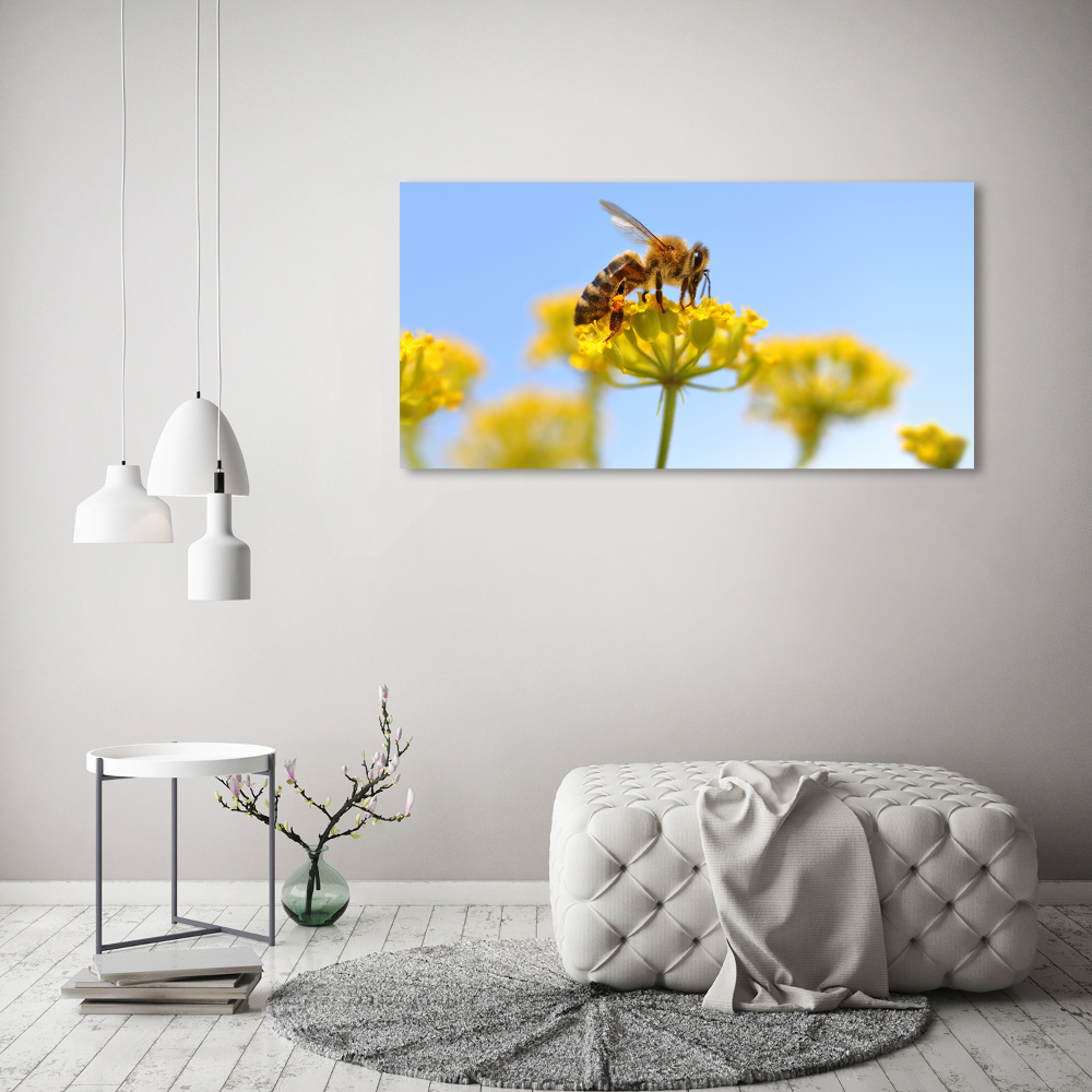 Tableau imprimé sur toile Une abeille sur une fleur