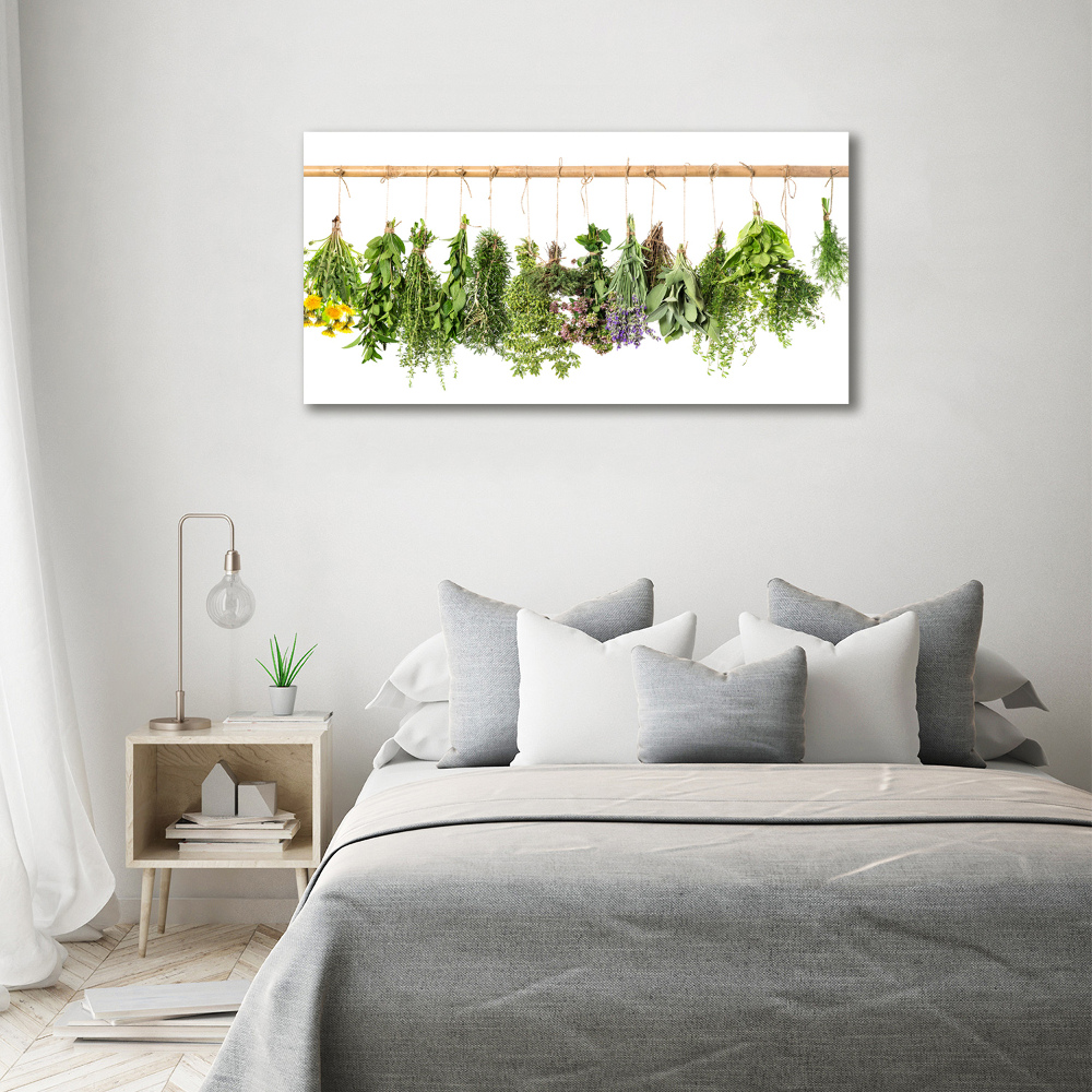 Tableau sur toile Herbes sur une ficelle