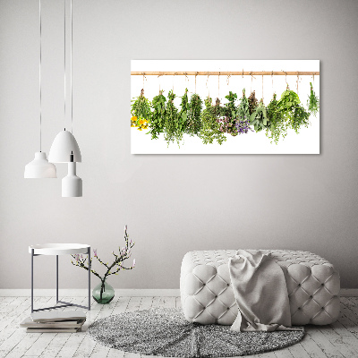 Tableau sur toile Herbes sur une ficelle