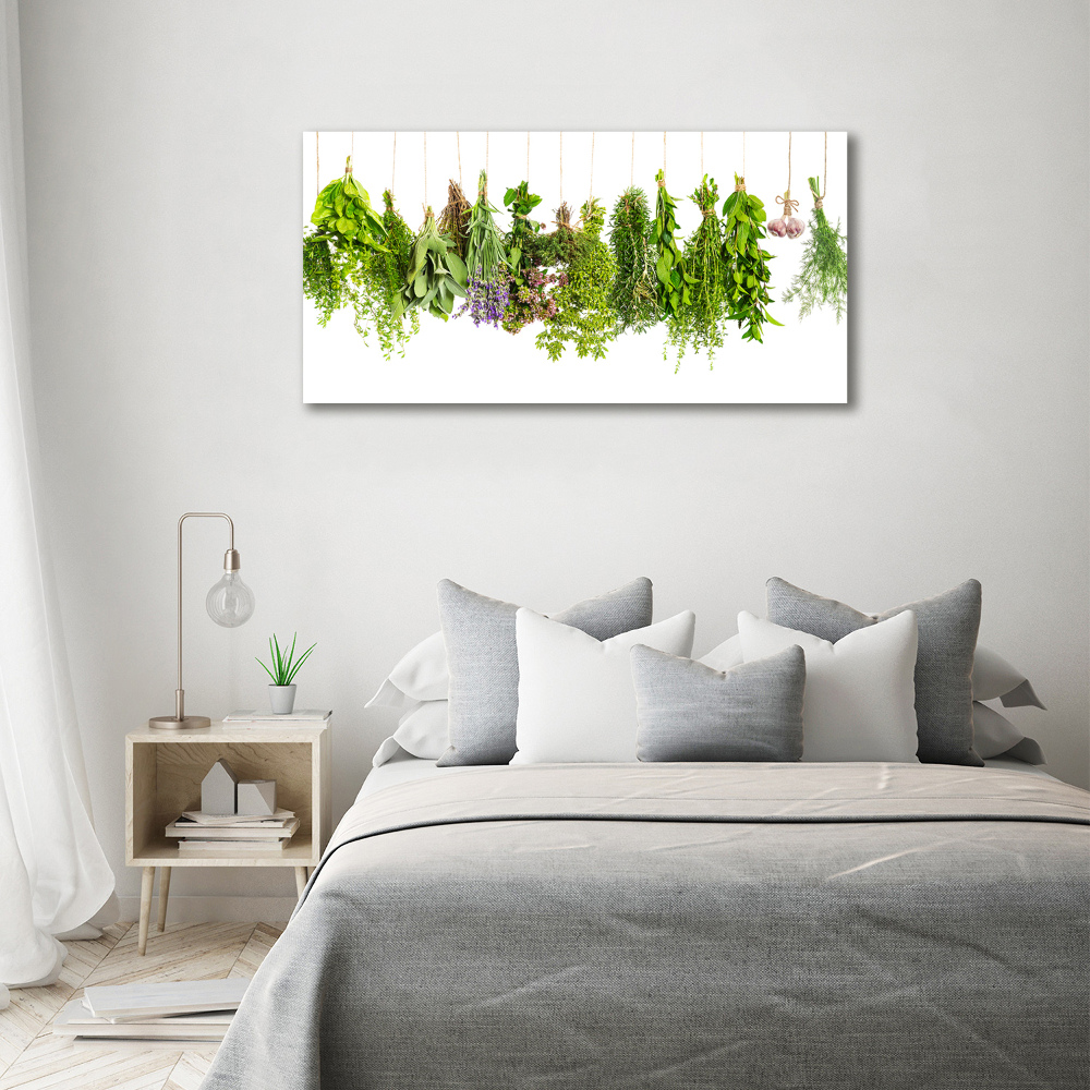 Tableau mural sur toile Herbes sur ficelle