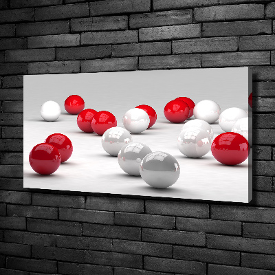 Tableau imprimé sur toile Boules rouges et blanches