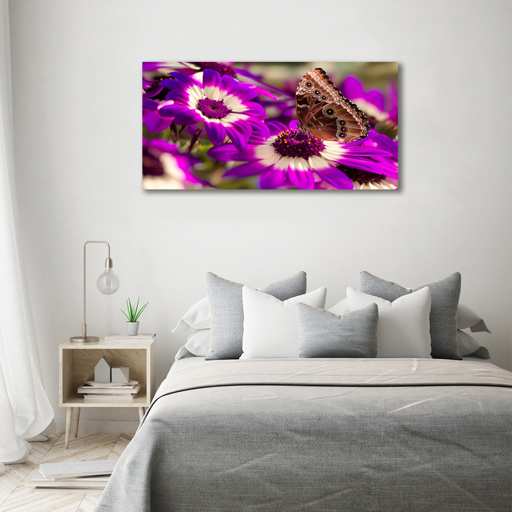 Tableau photo sur toile Papillon sur une fleur