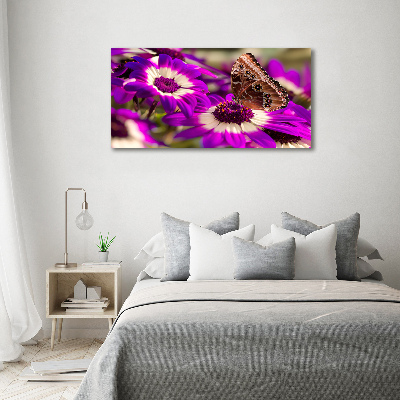 Tableau photo sur toile Papillon sur une fleur