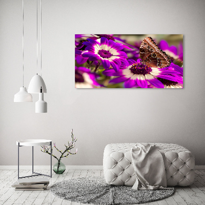 Tableau photo sur toile Papillon sur une fleur