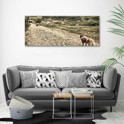 Tableau sur toile Deux chiens sur une colline