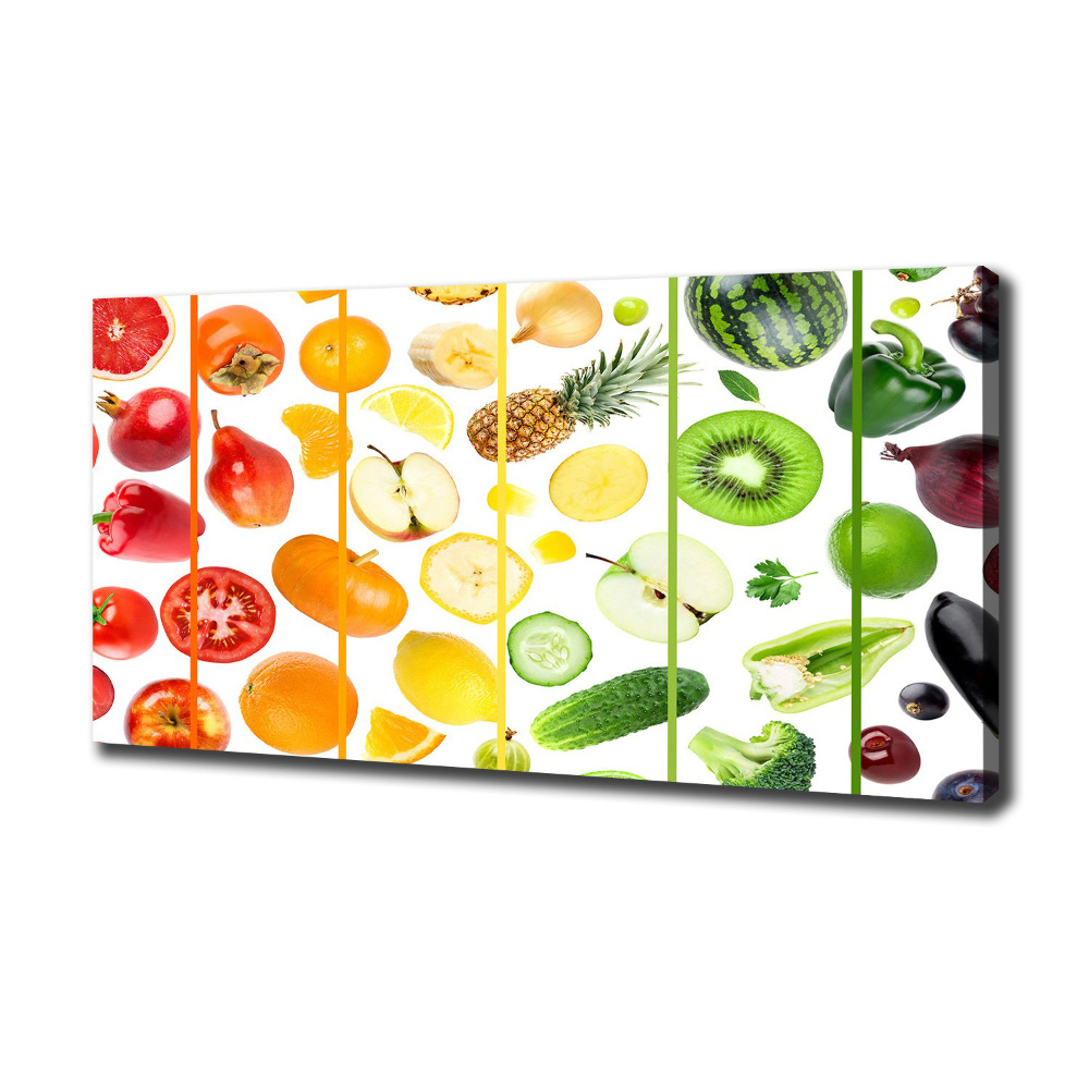 Tableau toile imprimée Fruits et légumes