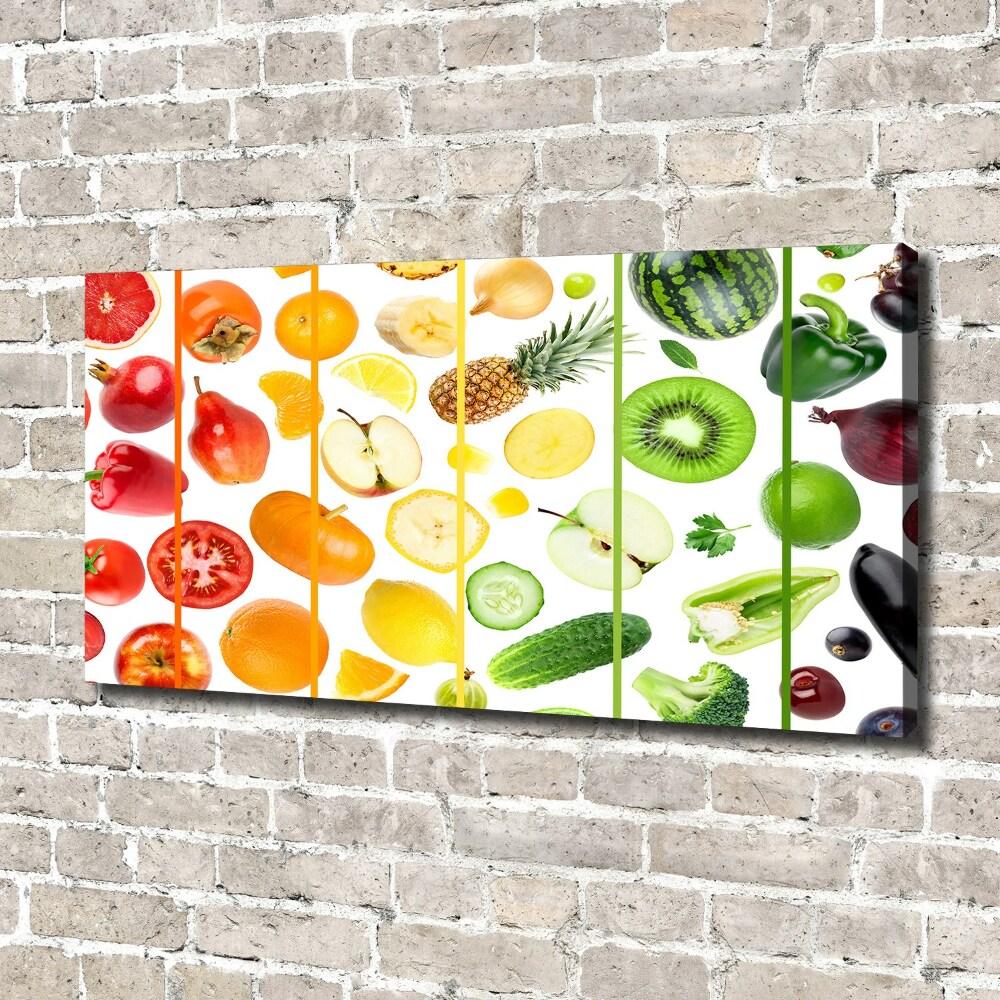 Tableau toile imprimée Fruits et légumes