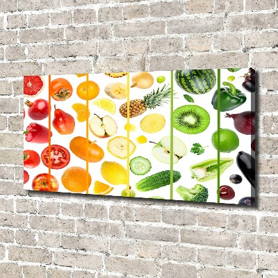 Tableau toile imprimée Fruits et légumes