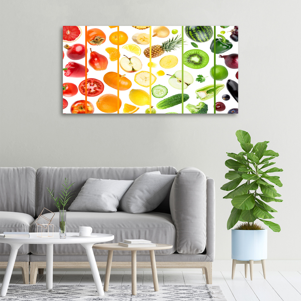 Tableau toile imprimée Fruits et légumes