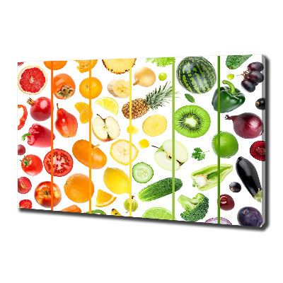 Tableau toile imprimée Fruits et légumes