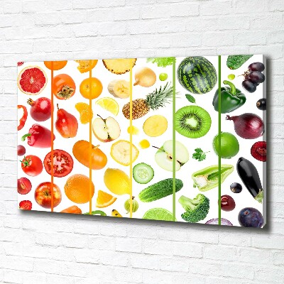 Tableau toile imprimée Fruits et légumes