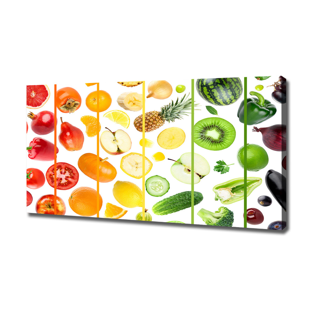 Tableau toile imprimée Fruits et légumes