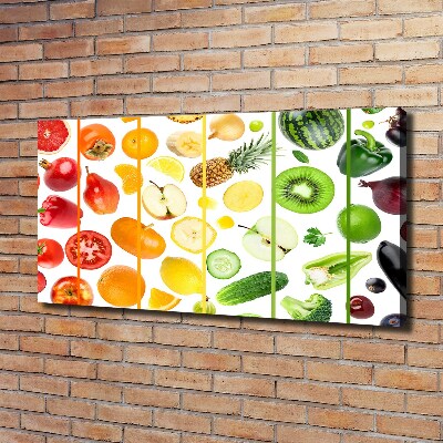 Tableau toile imprimée Fruits et légumes