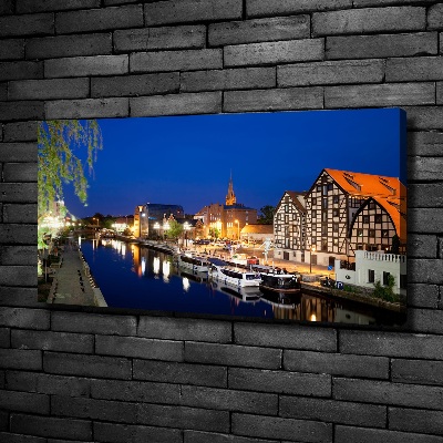 Tableau toile imprimée Bydgoszcz la nuit