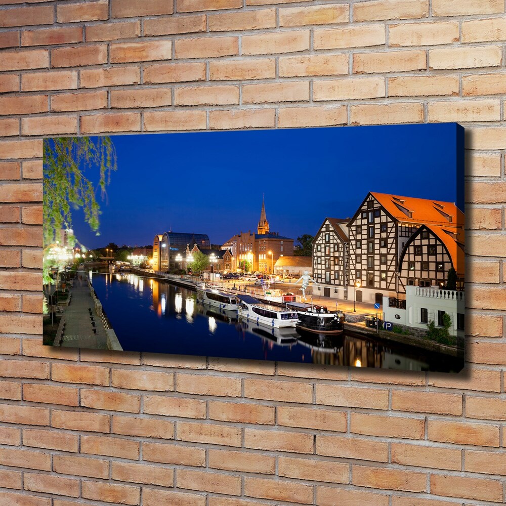 Tableau toile imprimée Bydgoszcz la nuit