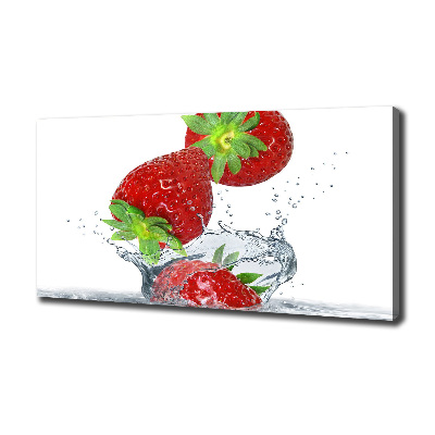 Tableau sur toile Chute de fraises