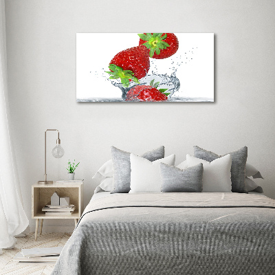 Tableau sur toile Chute de fraises