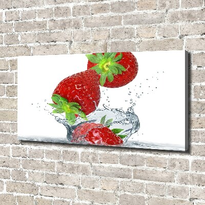 Tableau sur toile Chute de fraises